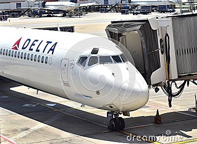 Delta Airlines at ATL Editorial Stock Photo