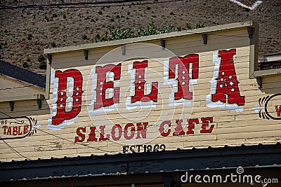 The Delta Saloon in Virginia City Editorial Stock Photo