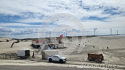 RV camper parked at Deltapark Neeltje Jans Editorial Stock Photo