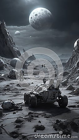 space exploration and futuristic adventures. AI generated Stock Photo