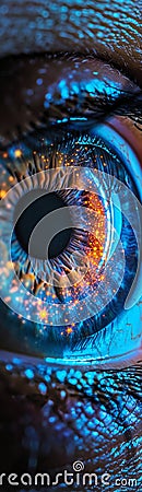 Delve into the depths of innovation with a wide-angle view, visualizing the ethical and practical challenges of technology Stock Photo