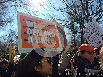 Demand A Ban, Assault Rifles, March for Our Lives, NYC, NY, USA Editorial Stock Photo