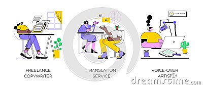 On-demand services isolated cartoon vector illustrations. Vector Illustration