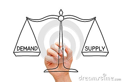 Demand Supply Scale Concept Stock Photo