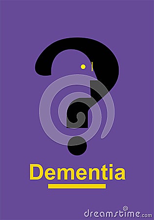 Dementia, alzheimer Vector Illustration