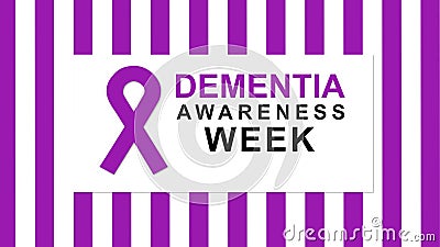 Dementia Awareness Week poster and banner campaign. Cartoon Illustration