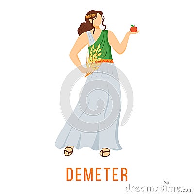 Demeter flat vector illustration Vector Illustration