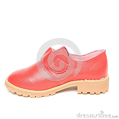 Demi season kids shoe on white Stock Photo