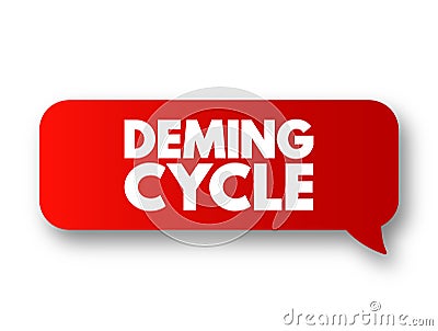 Deming cycle - continuous quality improvement model which consists of a logical sequence of four key stages: Plan, Do, Study, and Stock Photo