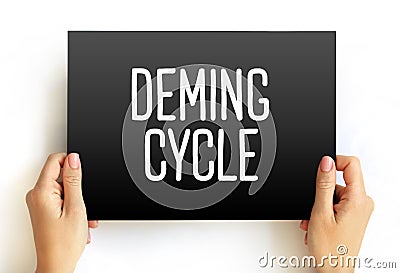 Deming cycle - continuous quality improvement model which consists of a logical sequence of four key stages: Plan, Do, Study, and Stock Photo
