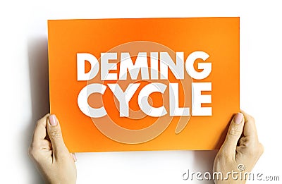 Deming cycle - continuous quality improvement model which consists of a logical sequence of four key stages: Plan, Do, Study, and Stock Photo