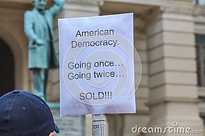 Democracy Bought and Sold Stock Photo