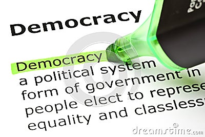 Democracy Definition Stock Photo