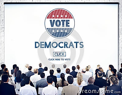 Democracy Democrats Human Rights Liberty Freedom Concept Stock Photo