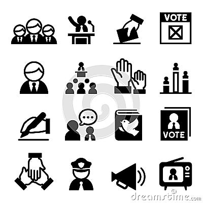 Democracy icon Cartoon Illustration