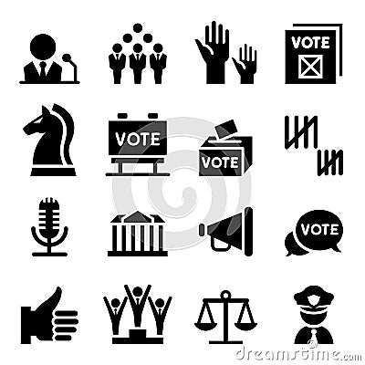 Democracy icon Cartoon Illustration