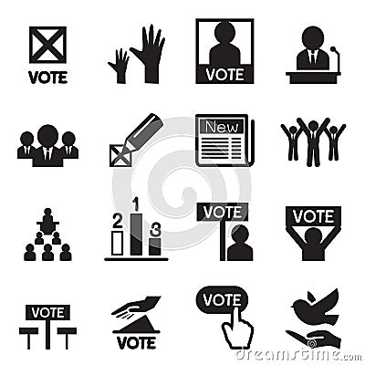 Democracy icon set Vector Illustration