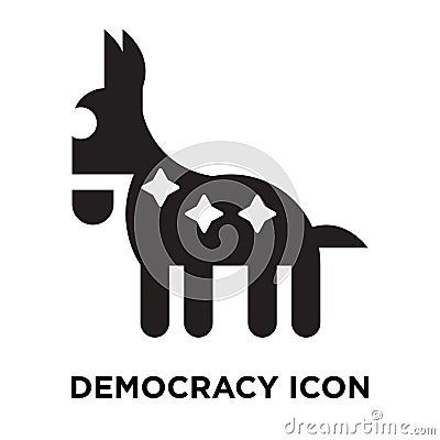 Democracy icon vector isolated on white background, logo concept Vector Illustration