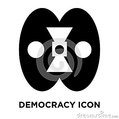 Democracy icon vector isolated on white background, logo concept Vector Illustration