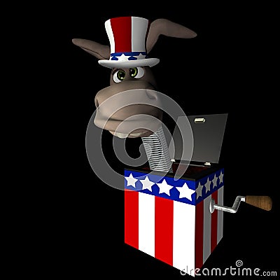 Democrat In the Box 2 Editorial Stock Photo