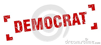 democrat stamp Vector Illustration