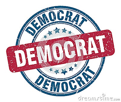democrat stamp Vector Illustration