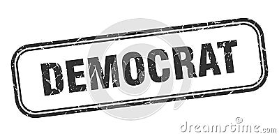 democrat stamp Vector Illustration