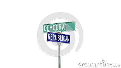 Democrat and Republican Political Parties Stock Photo