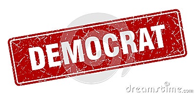 democrat sign. democrat grunge stamp. Vector Illustration