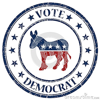 Democrat stamp Editorial Stock Photo