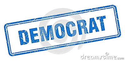 democrat stamp Vector Illustration