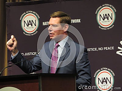 Democratic candidate Eric Swalwell at National Action Network Editorial Stock Photo
