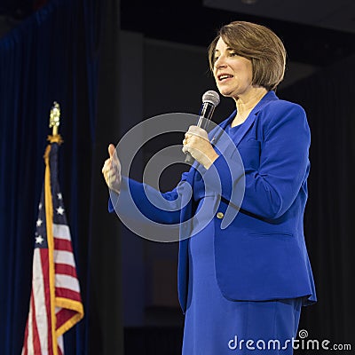 Democratic Candidate Senator Amy Klobuchar appears at Editorial Stock Photo