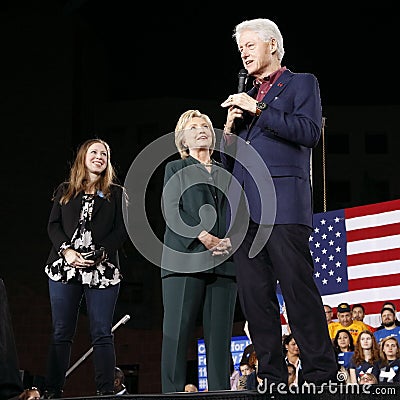 Democratic Presidential Candidate Hillary Clinton Campaigns In Las Vegas, Nevada Editorial Stock Photo