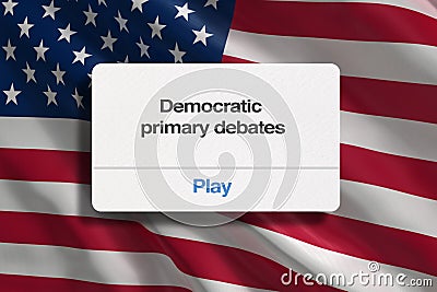 Democratic primary debates i Stock Photo