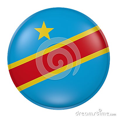 Democratic Republic of Congo button on white background Stock Photo