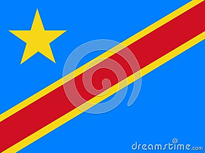 Democratic Republic of the Congo flag vector.Illustration of Con Vector Illustration