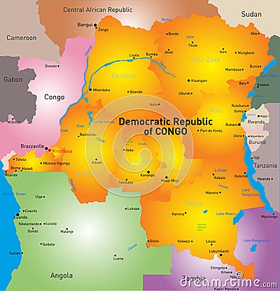 Democratic Republic of Congo Vector Illustration