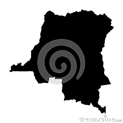 Democratic Republic Of The Congo Vector Map Silhouette | CartoonDealer ...