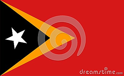 Democratic Republic of Timor-Leste flag Stock Photo