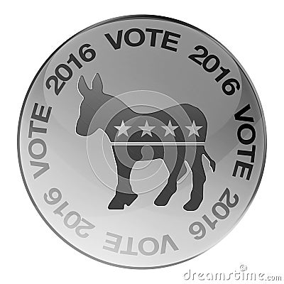 2016 Democrats elections button Editorial Stock Photo