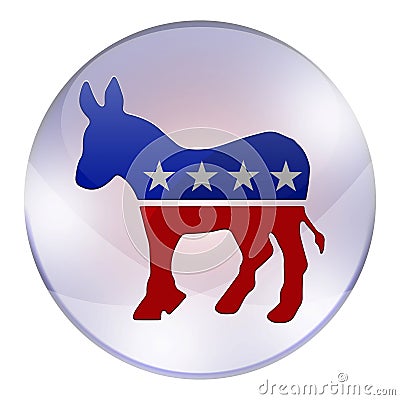 Democrats elections button Editorial Stock Photo