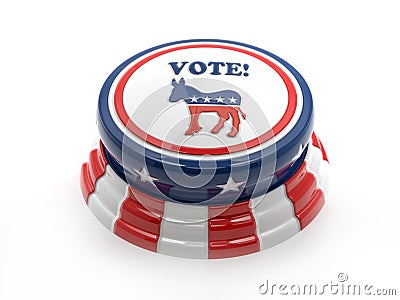 Democrats voting pushbutton Editorial Stock Photo