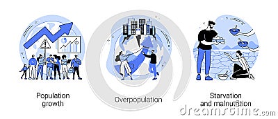 Demographics abstract concept vector illustrations. Vector Illustration