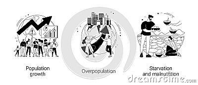 Demographics abstract concept vector illustrations. Vector Illustration