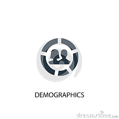 Demographics icon. Simple element Vector Illustration