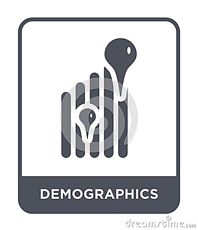 demographics icon in trendy design style. demographics icon isolated on white background. demographics vector icon simple and Vector Illustration