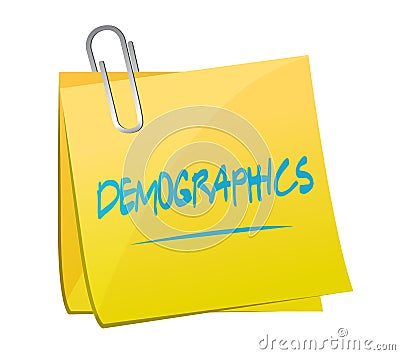 demographics post it illustration design Cartoon Illustration