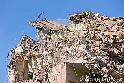 Demolished building Stock Photo