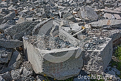 Demolition of buildings in urban environments. Stock Photo